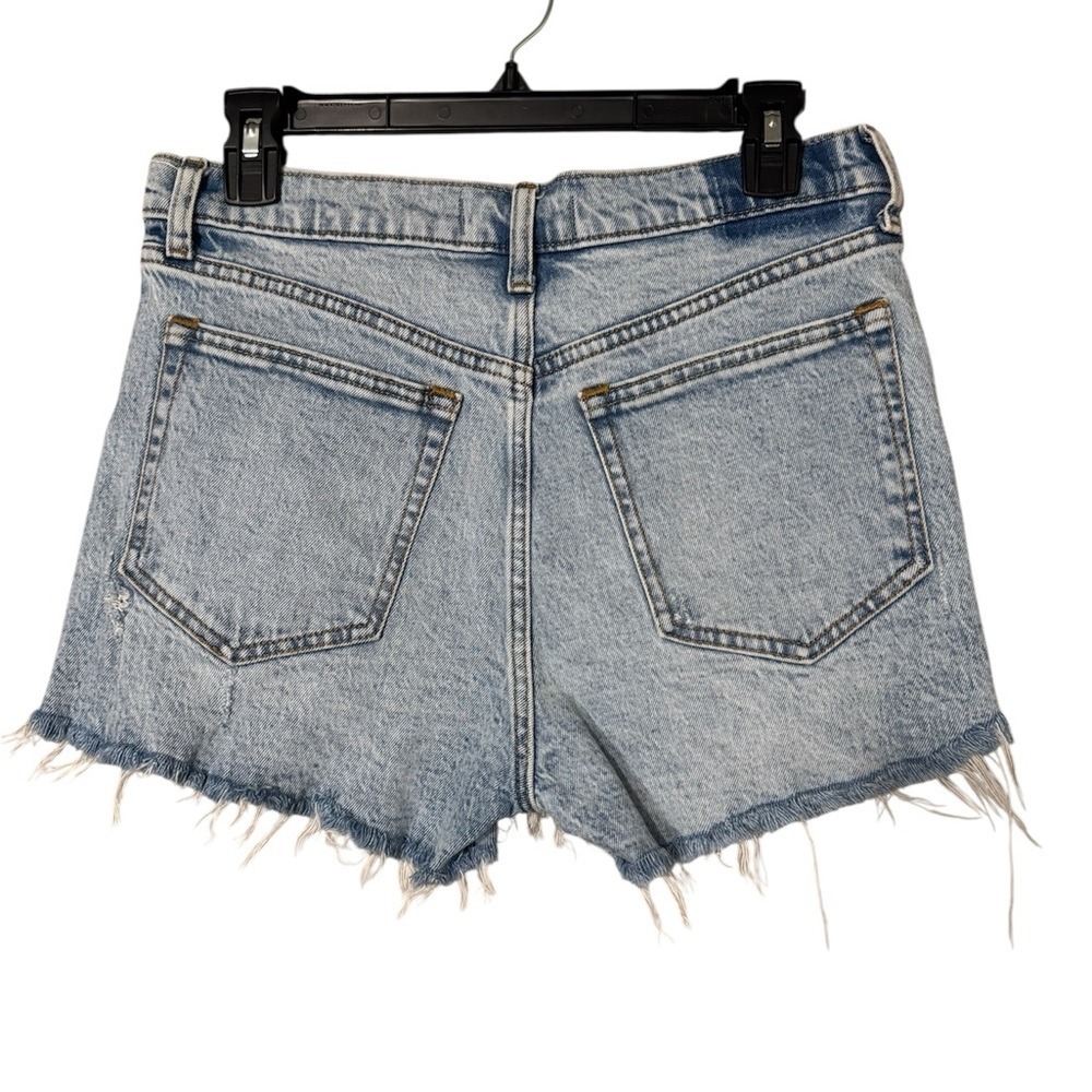 Abercrombie & Fitch Light Blue Distressed Jean Shorts - Picture 2 of 3